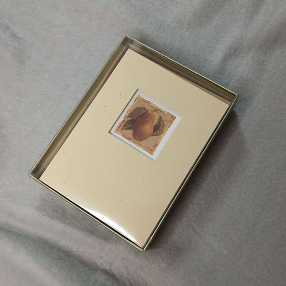 Creative Papers Vtg 2002 Note Cards by C.R. Gibson Boxed 2 Box Set 22 Pear Lily - Picture 5 of 6